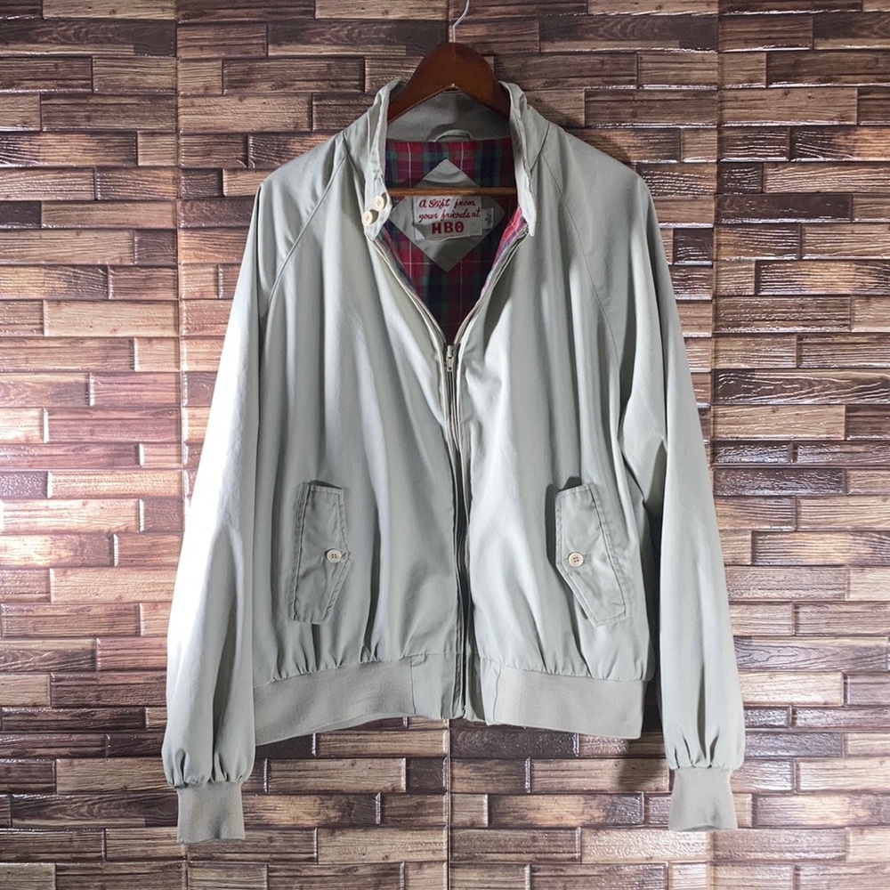 Mens Vintage HBO Tan XL Classic Jacket